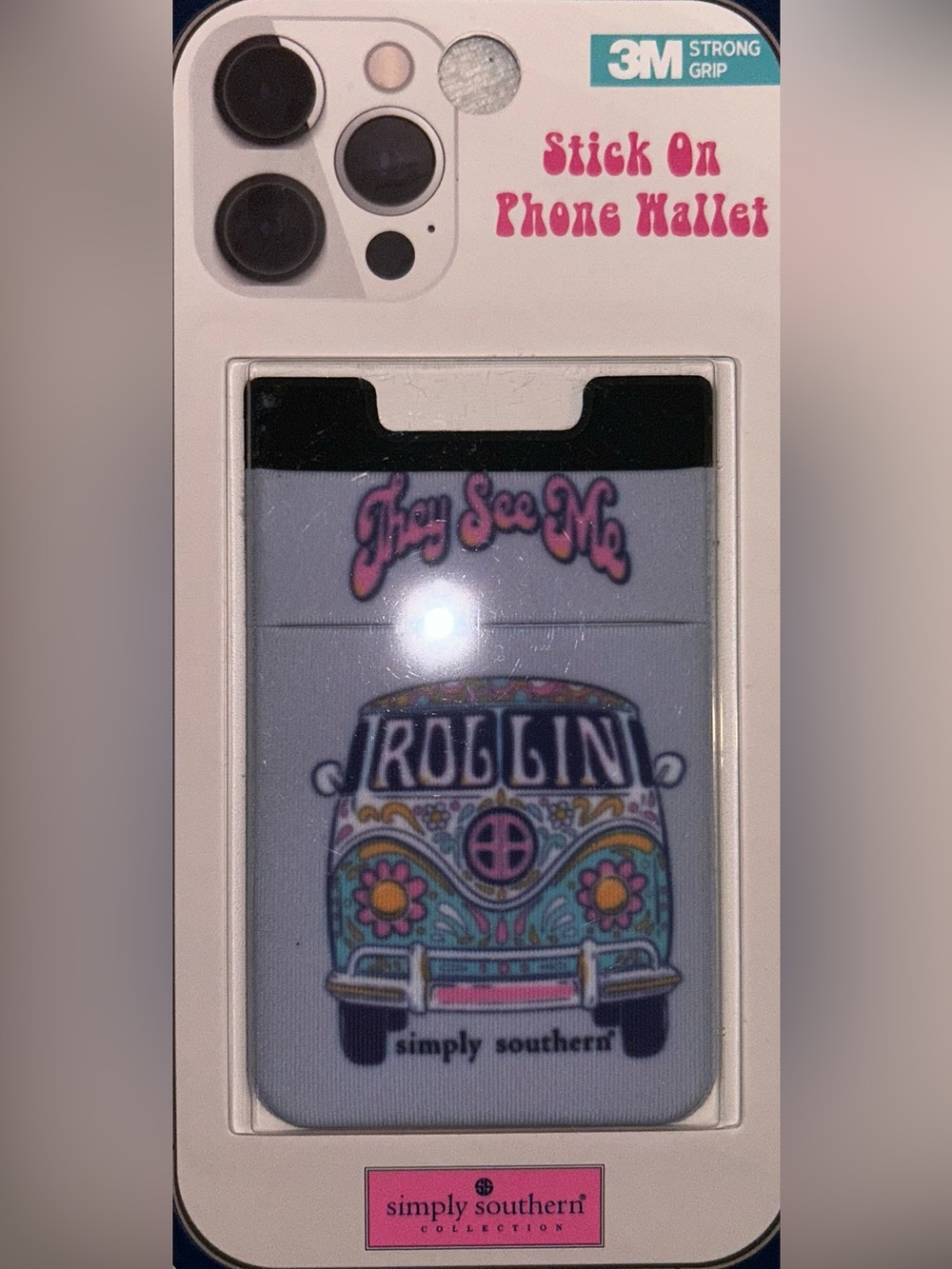 Simply Southern Blue Floral Retro Van Phone Wallet